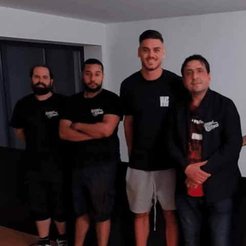 Konstantinos Mavropanos – ehemaliger VfB-Verteidiger – mit dem Rümpelschwab-Team