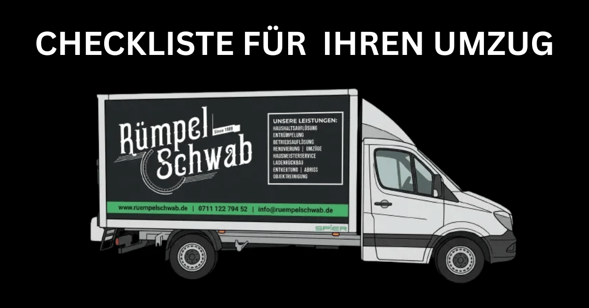Umzug Checkliste – Rümpelschwab-Umzugswagen